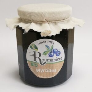 Confiture de Myrtilles BIO, fabriquée en Provence par l'ESAT La Roumanière