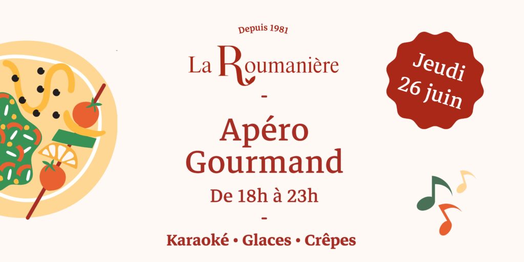 Bannière pour annoncer l'apéro gourmand